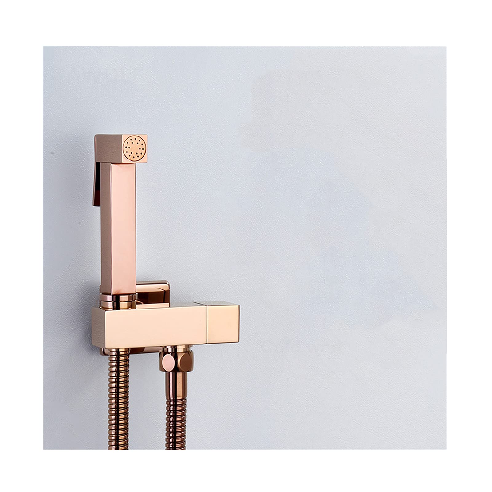 XMKT Handheld Bidet Sprayer – Brass Hot/Cold Wall-Mounted Nozzle, Self-Cleaning, Rose Gold Finish, For Toilet & Personal Cleaning