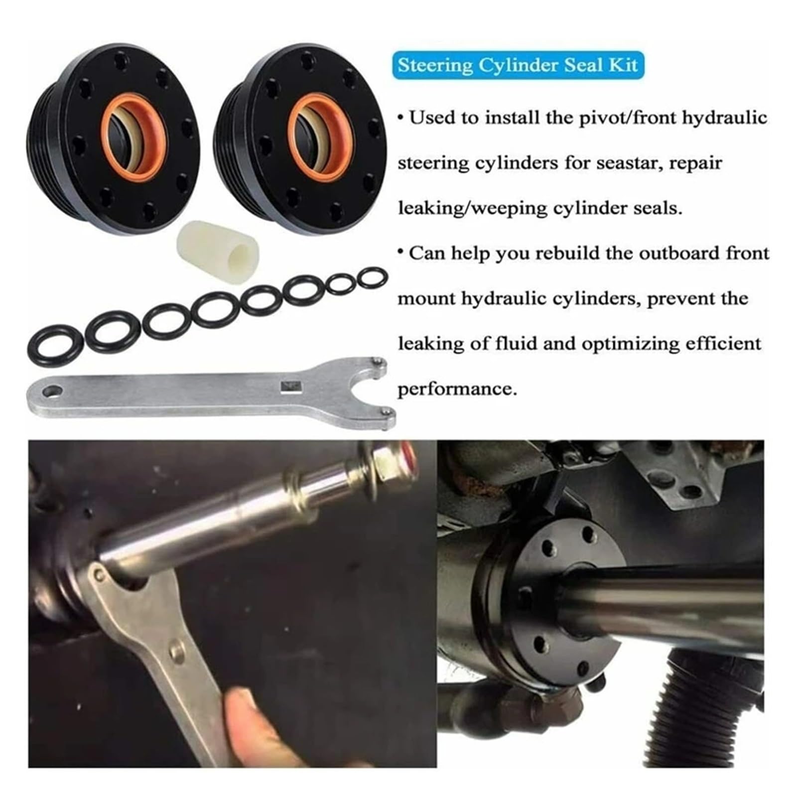 Zestaw do odpowietrzania narzędzi morskich. Ściągacz wspornika hydraulicznego układu kierowniczego i zestaw uszczelek cylindrów. Pasują akcesoriów łodzi Ergonomiczny izolowany uchwyt(Wit)