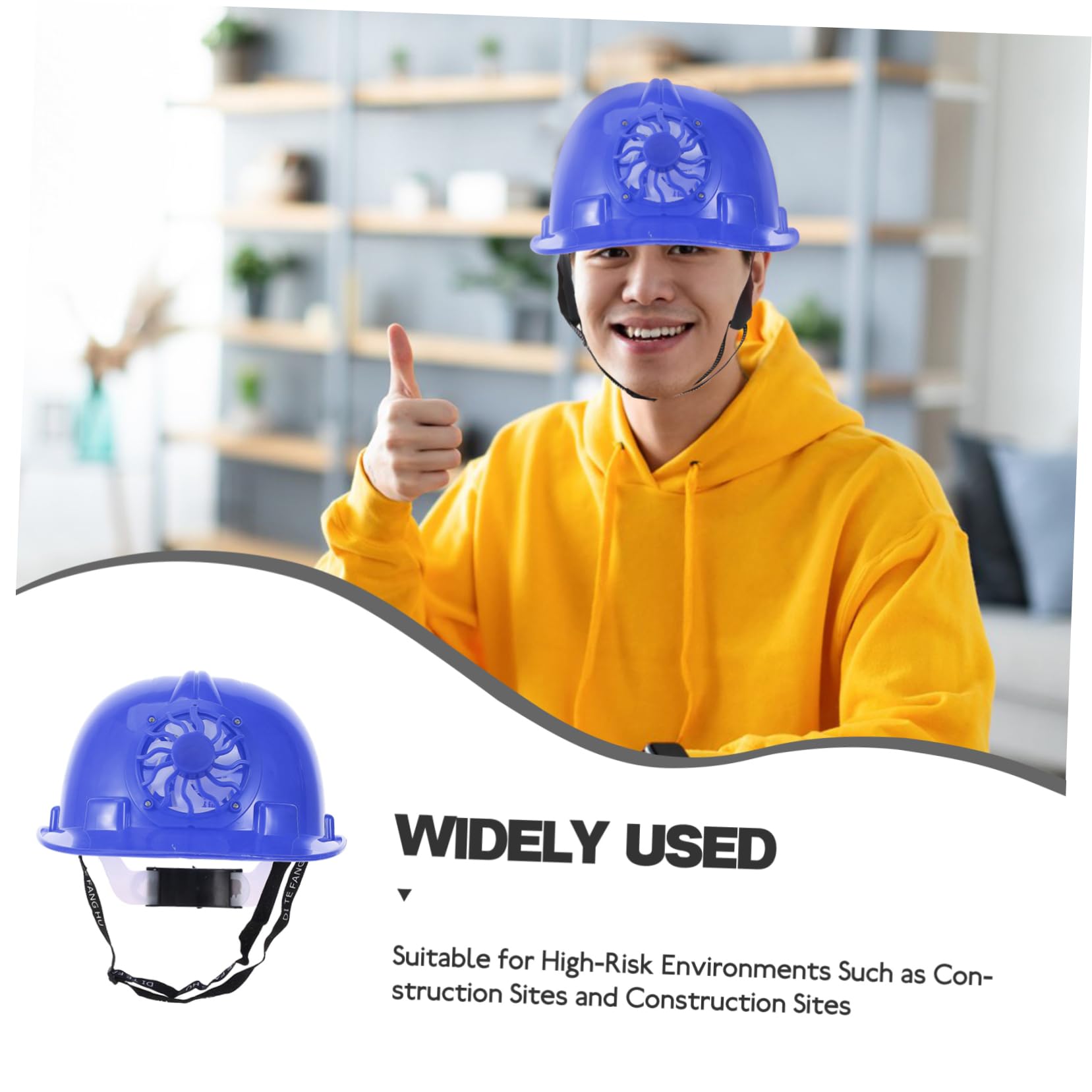 SHINEOFI Casco Sicurezza con Ventilatore Solare per Lavori Edili Hard Hat e Traspirante per Casco con Ventilatore Solare per Comfort Ottimale Esterni