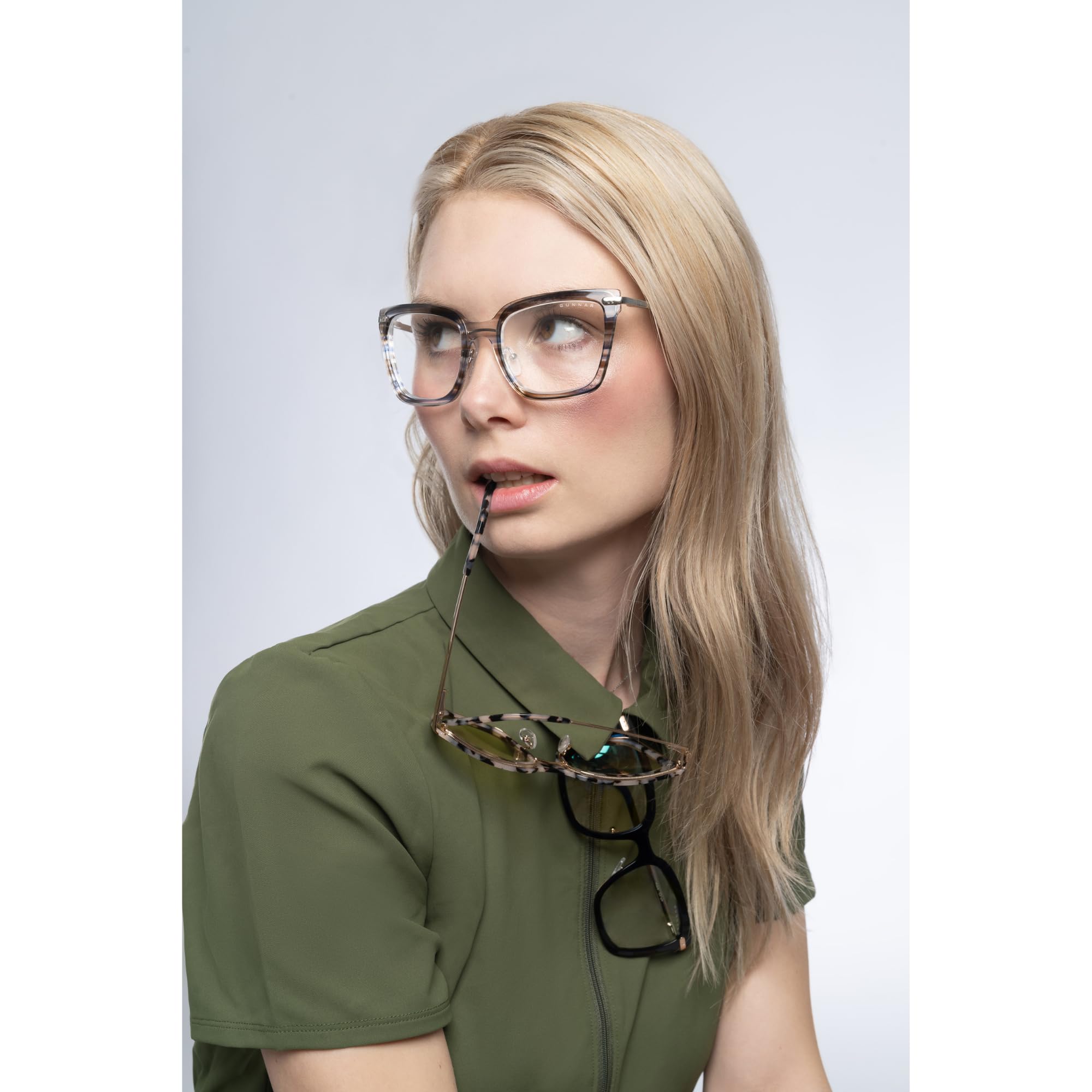 Gunnar Blaulichtfilter-Brille - Kaia - Blue/Ribbon - Amber