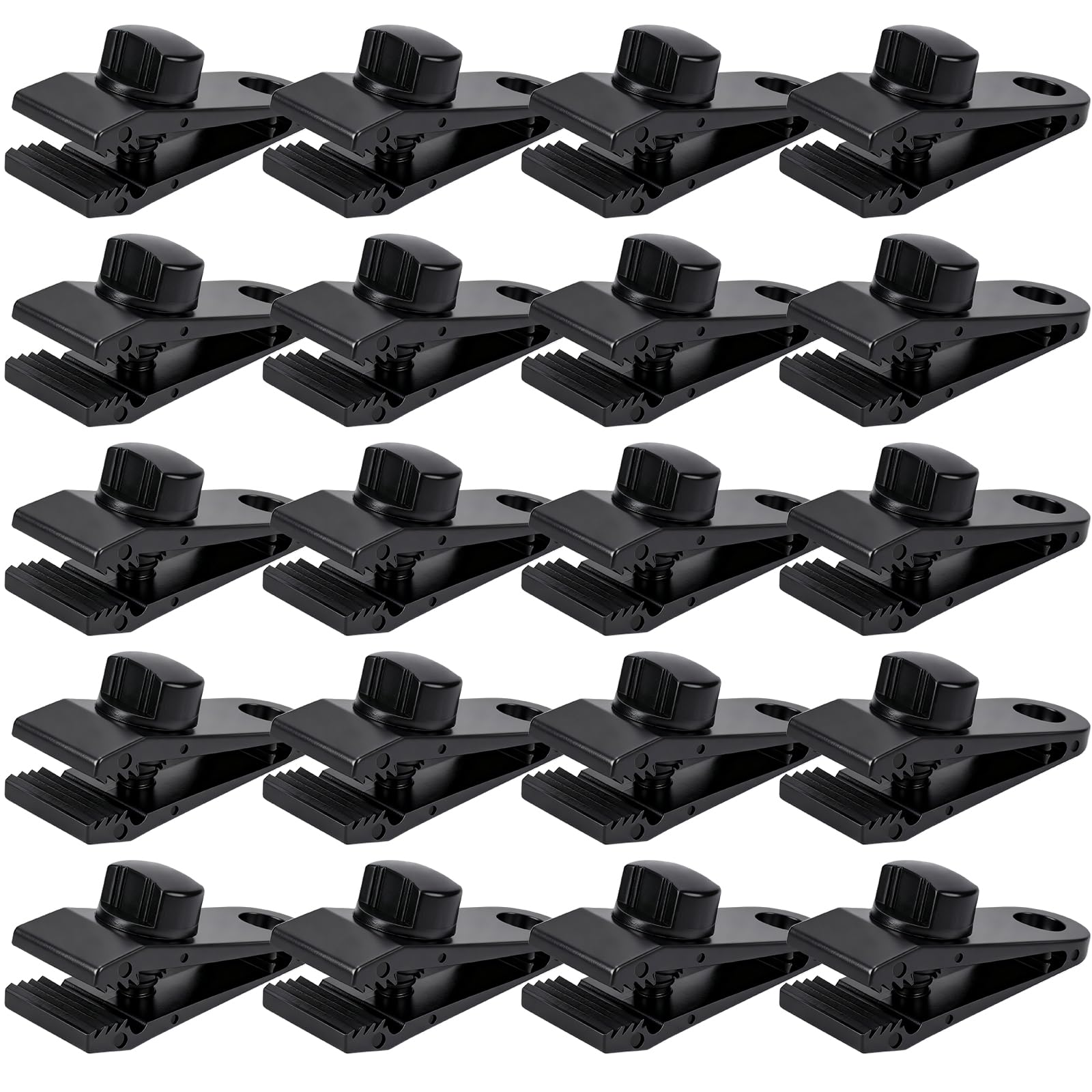 Axlksia Tarp Clips Heavy Duty Lock Grip, 20 Pack Tarp Clamps, Shade Cloth Clips Fasteners, Pool Awning Cover Bungee Cords Clips, Car Cover Clamp (B)