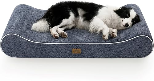 Miniatura 11 de Cama ortopédica para perros grandes de hasta 90 libras, funda extraíble lavable con forro impermeable y parte inferior antideslizante, colchón