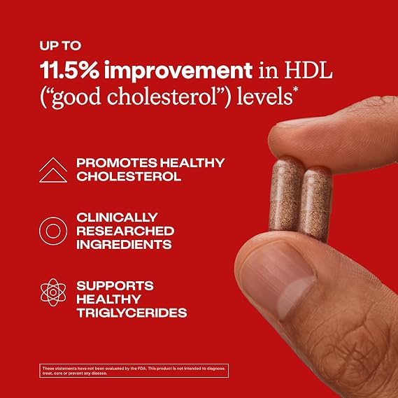 HumanN Cholesterol Health Daily, Aged Black Garlic Extract & Citrus Bergamot, Cholesterol, Lipid, Liver Support Supplement, 60 Capsules