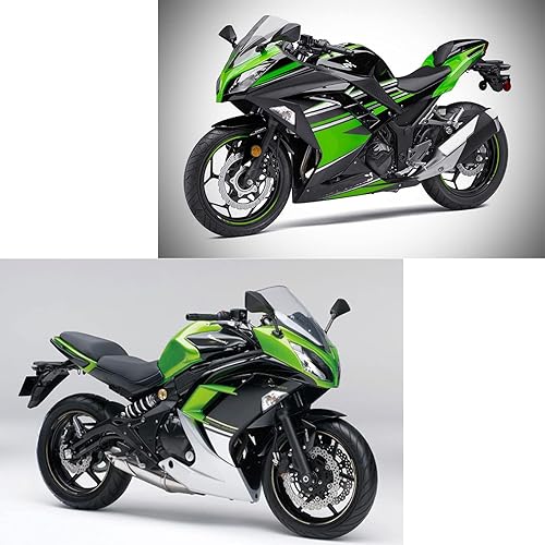 Miniatura 7 de Mamiko Retrovisores de motocicleta compatibles con Kawasaki Ninja 4002011-2018 Ninja 250 ZX 6R 636 650 300R EX300 ABS repuesto