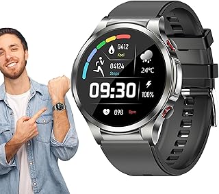 Shareed Non-Invasive Glucose Monitor,Blood Sugar Monitor Wrist Watch | Fitness Trackers, 1.32-inch Screen for Blood Oxygen Sleep Monitoring Tracking, W11Blood Pressure Watch