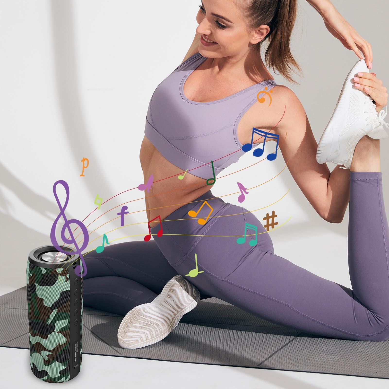 Altoparlante wireless forte | Altoparlante da doccia wireless resistente all'acqua Altoparlanti wireless da viaggio | Altoparlanti wireless da tavolo compatto per esterni altoparlanti wireless per