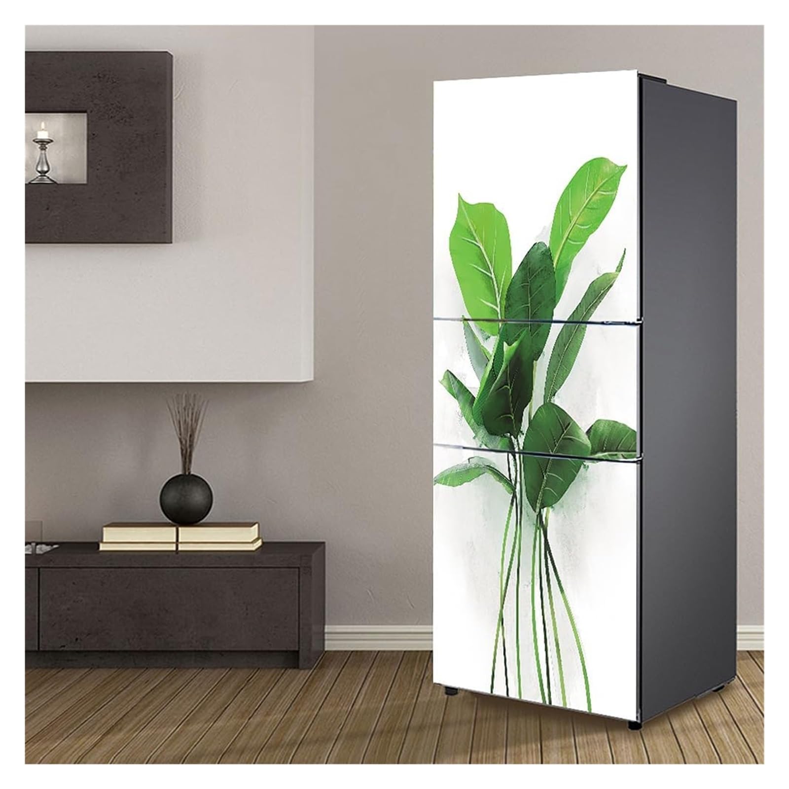 GDHKDDFL Minimalist, luxury-inspired fridge decals, Fridge Sticker Full Covering Door Covers Skins Wall Stickers for Kitchen Decal(M: 60x180 cm)
