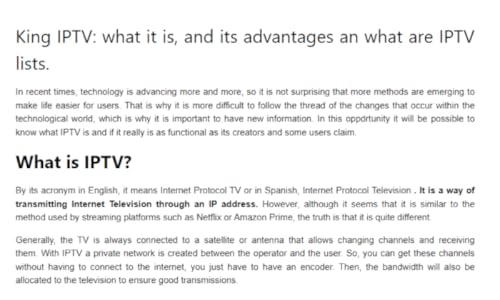 King IPTV: what it is, and its advantages an what are IPTV lists.