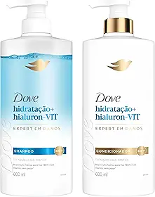 Kit Dove Hidratação + Hialuron-VIT Shampoo 600ml + Condicionador 600ml