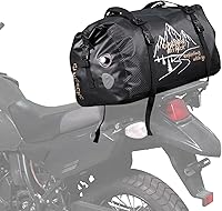 Vista 9 de NICECNC Bolsa de lona seca impermeable 66L, 500D PVC Tail Bag, Tronco, Equipaje universal de viaje de motocicleta, Negro