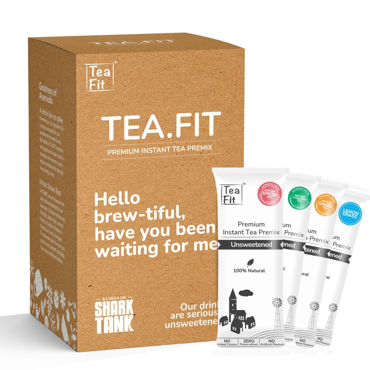 TeaFit Premium Zero Sugar Instant Assorted Tea Pack Of 100 Sachets | Ginger-Cardamom-Masala-Saffron-Lemongrass Instant Milk Tea Premix | Just Add Water | Diabetic Friendly | No Sweeteners, 1.4 Kg (B0CQT8CY2D) Amazon Price History, Amazon Price Tracker