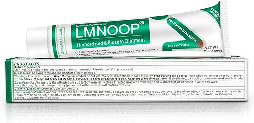 Miniatura 10 de LMNOOP Ungüento para tratamiento de hemorroides, tratamiento de máxima fuerza y alivio rápido para el dolor, picazón, ardor, hinchazón, fisura,