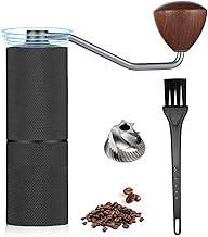 Moedor de Café manual Moedor de café Com Pincel profissional Totalmente Ajustável para Definir Aspereza de Moagem Perfeita Manivela Removível e Mais Silencioso