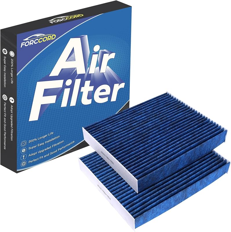 Filtro de ar-condicionado de cabine Forccord para Ford Explorer, Escape, Bronco Sport e outros – Pacote com 2