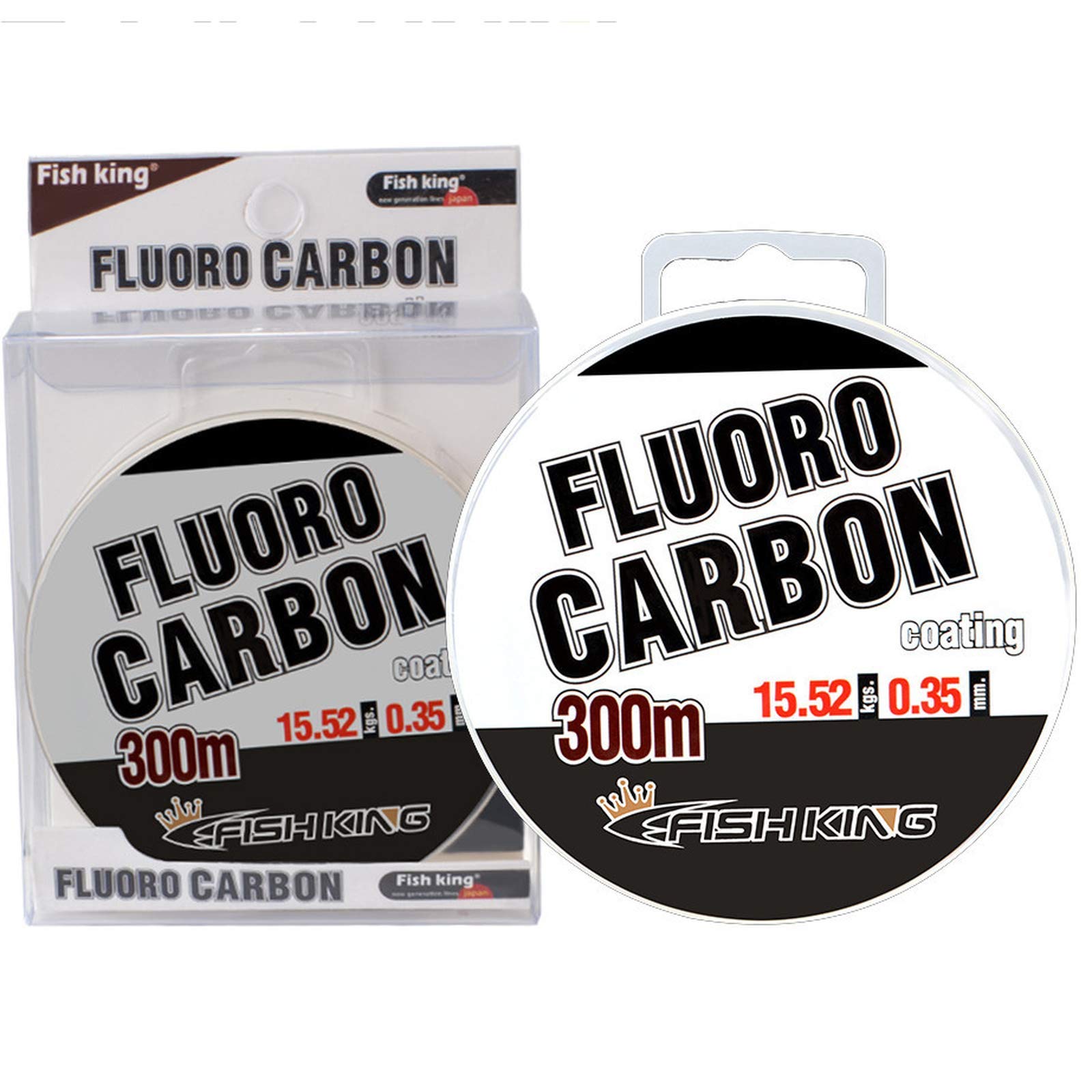 TABANA Fluoro Fishing Line, 100% Fluoro Carbon Fishing Line, 330Yds, Invisible, Faster Sinking, Extra Sensitivity, Abrasion Resistance, Low Memeory, 30-45 LB (29.76LB(13.5kg)/0.3mm - 330yds)