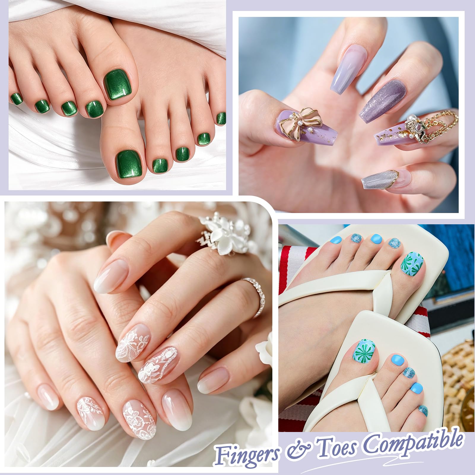 MELLIEX 280 sztuk foremek do kanapek Dual Nail do palców u stóp i palców, 14 rozmiarów wielokrotnego użytku, zestaw podwójnych tipsów do przedłużania paznokci, tipsy do paznokci żelowych do salonu