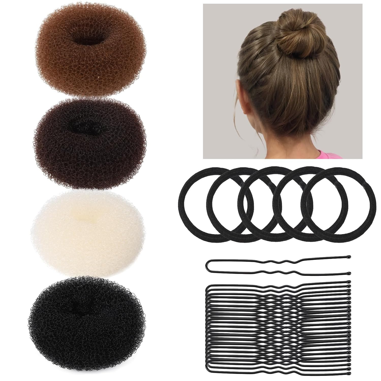 Teenitor Hair Bun Maker Set - Easy Buns for Kids