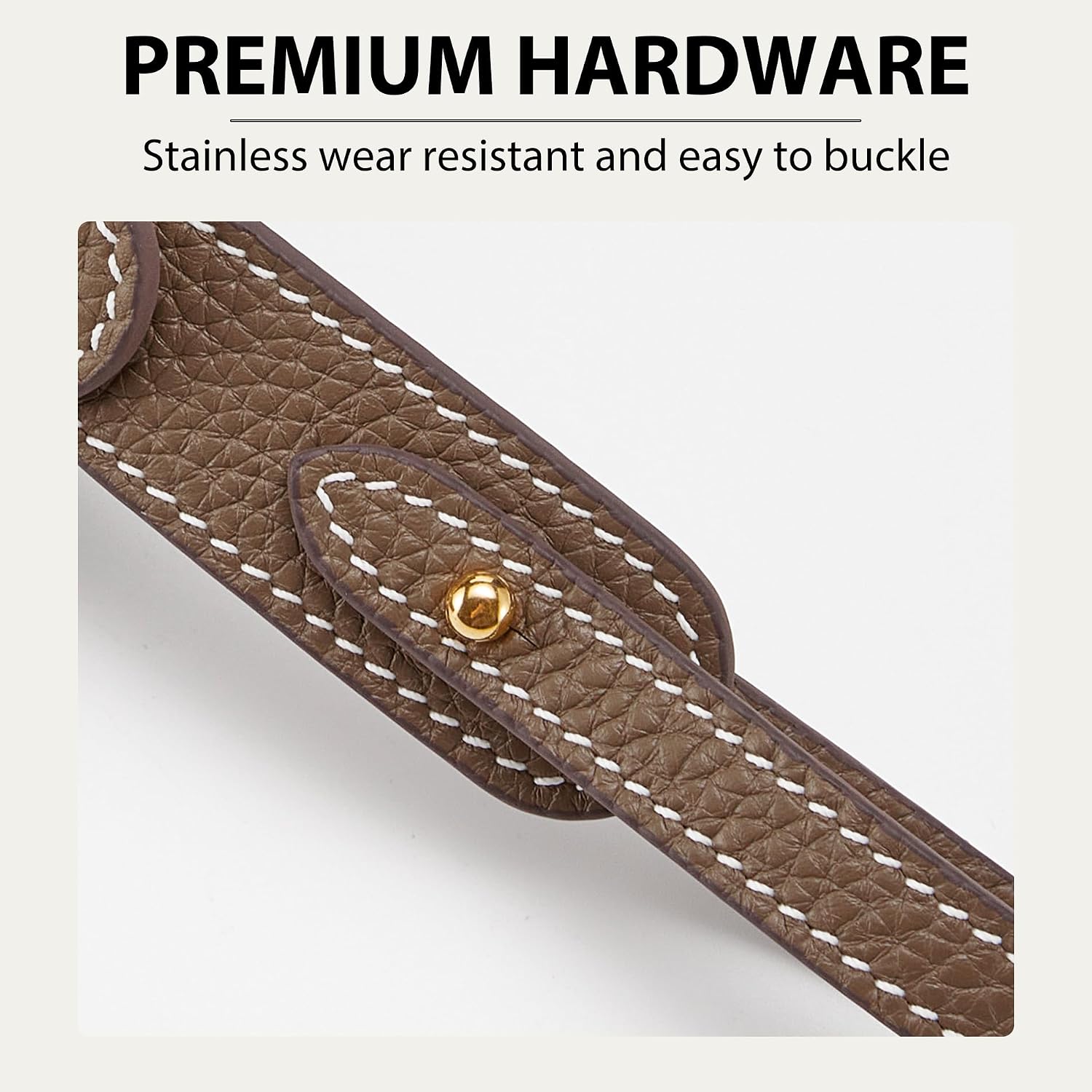 Genuine Leather Purse Strap for Hermes Picotin/Lindy/Evelyne Handbag image 5