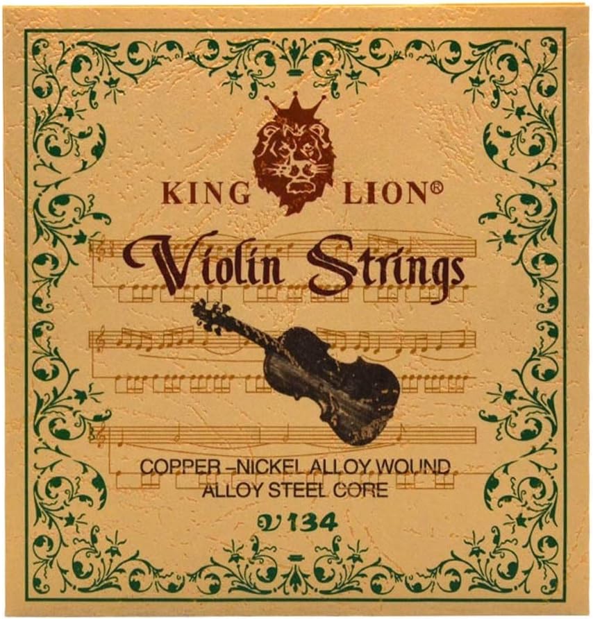 Fansjoy Violin Strings Full Set(G-D-A-E), Universal Steel Strings for 4/4 3/4 Size Violins, Quality Synthetic Steel Core with Nickel-Plated Ball End
