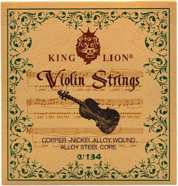 Fansjoy Violin Strings Full Set(G-D-A-E), Universal Steel Strings for 4/4 3/4 1/2 1/4 Size Violins, Quality Synthetic Steel Core with Nickel-Plated Ball End