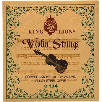 Fansjoy Violin Strings (E-A-D-G) Full Set, Universal Violin Strings Steel Core Steel Strings for 4/4 and 3/4 Violins