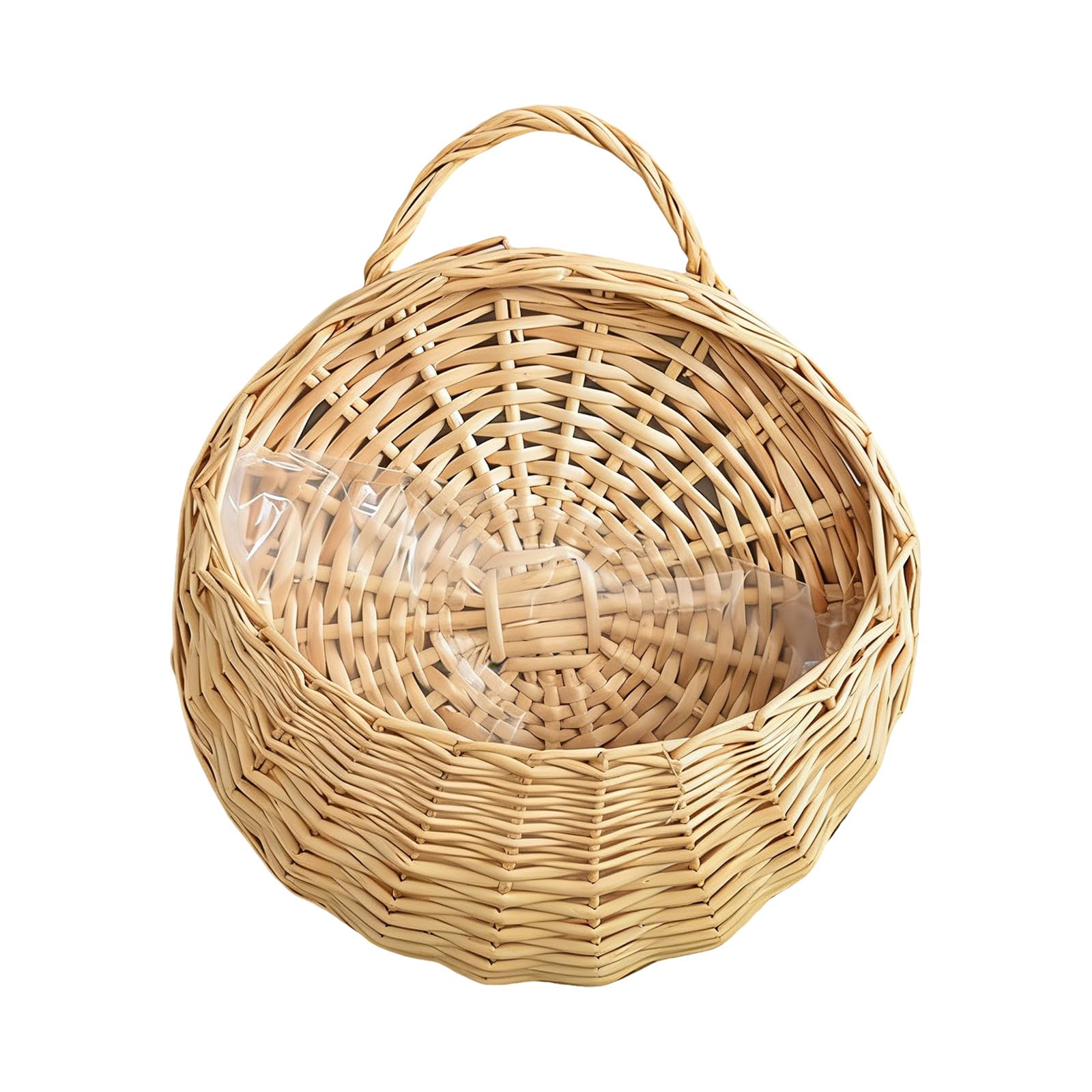 Natural Willow Hanging Planter Basket for Indoor Outdoor Use Great As Decorative Wall Shelf or Storage Bin Old Handwoven Organizers