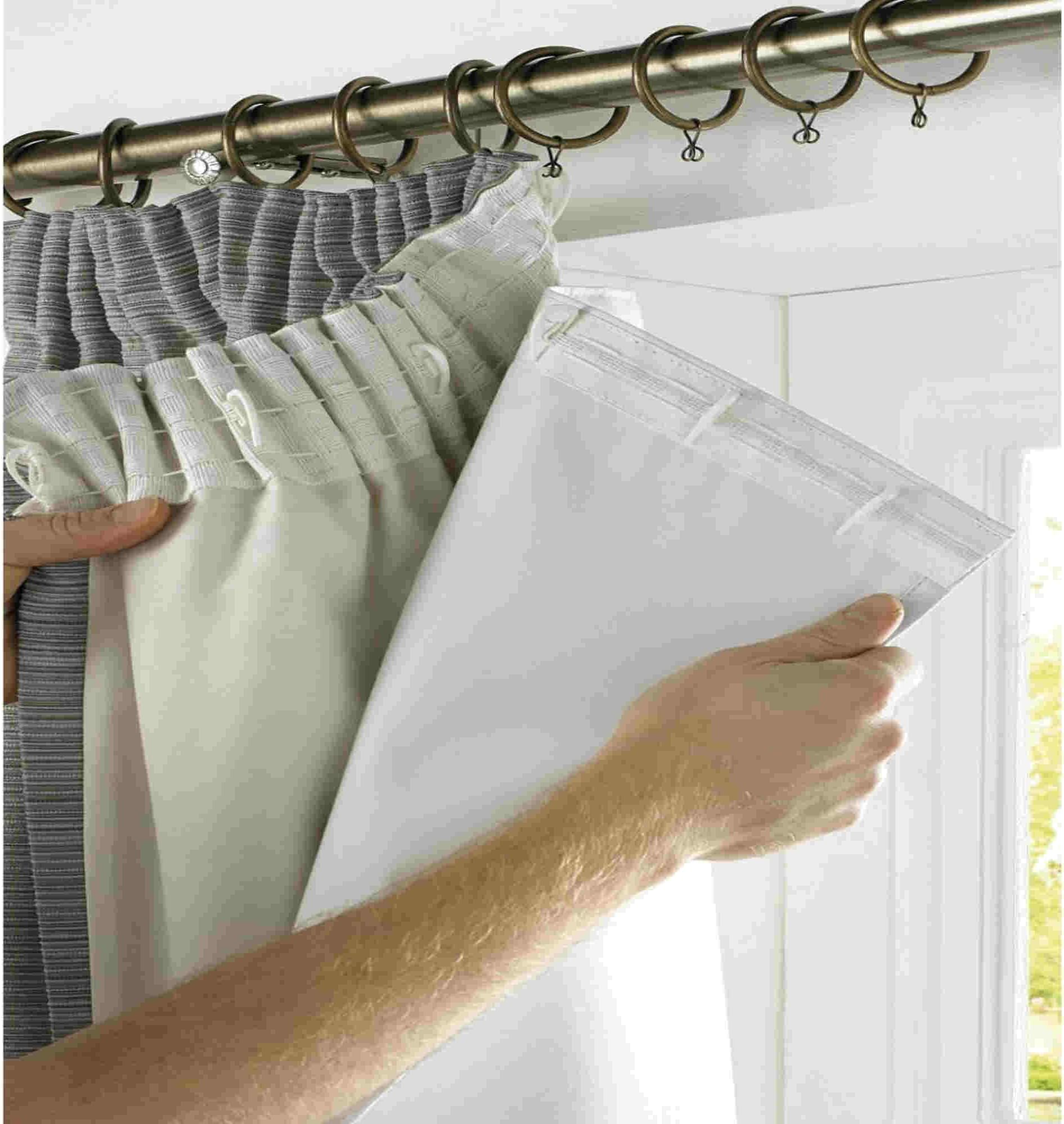 SRC 66" width x 90" drop, Blackout Thermal Curtain Lining. ***Now Includes 20 Curtain Hooks ***