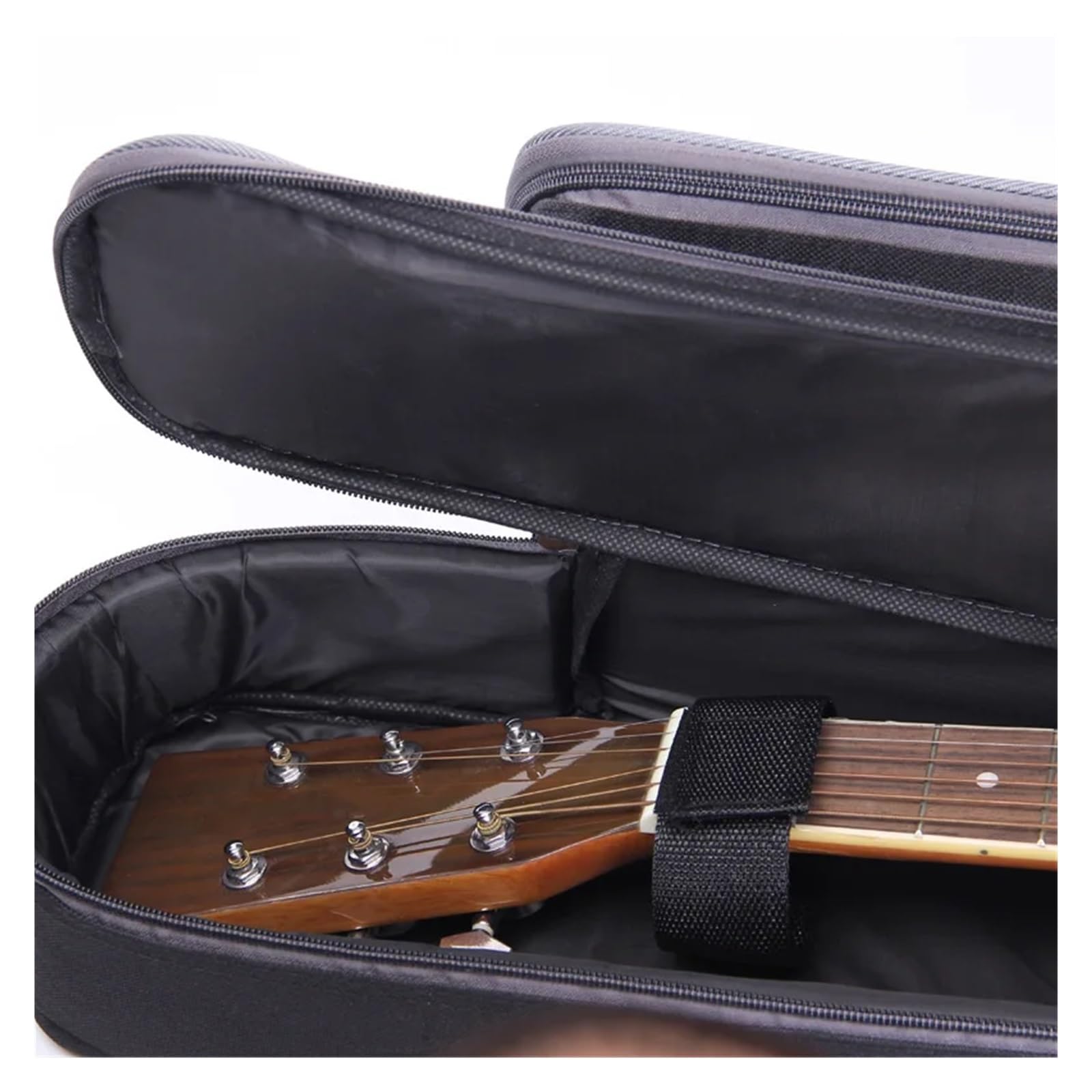 Bolsa De Guitarra Mochila Impermeable for Guitarra acústica de 36/38/39/40/41 Pulgadas, Gruesa, de algodón Oxford Acolchado de 12 mm, Color Negro(36 Inch Black)