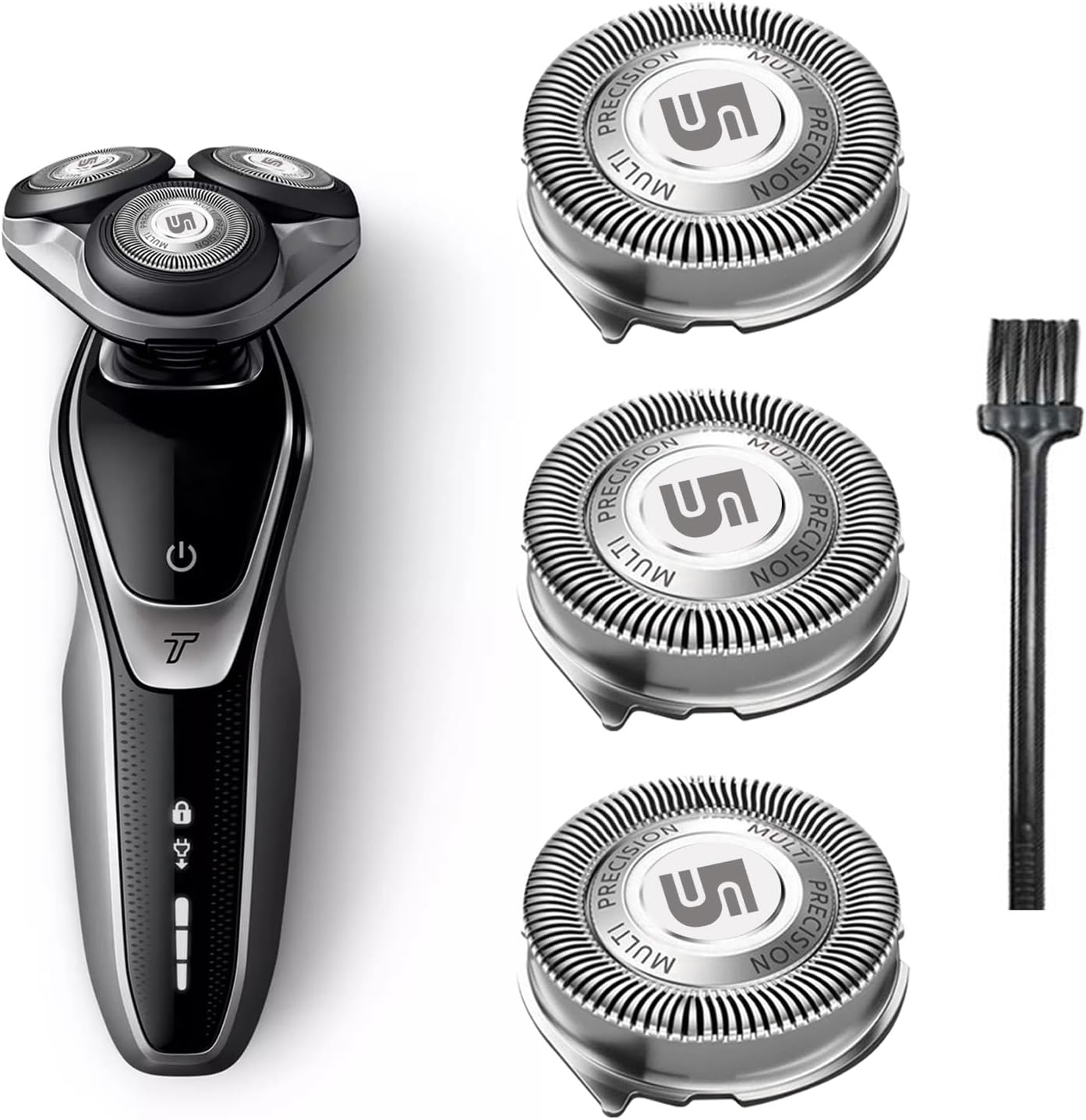 SH50 Replacement Heads for Philips Norelco Series 5000 Electric Shaver, Replacement Blades Head Fit for Phillips Series 5000 (S5xxx), AquaTouch (S5xxx), PowerTouch (PT8xx, PT7xx) (3 count (Pack of 1))