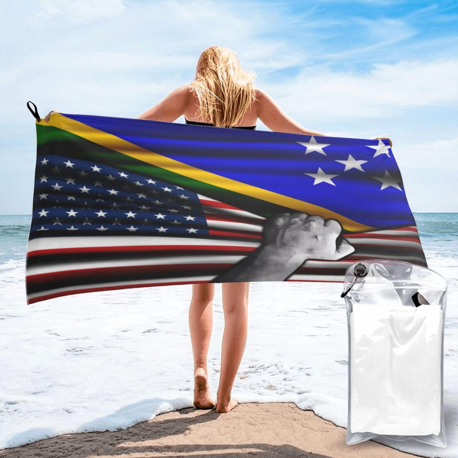 Toalla de viaje compacta de 70x140 cm para natación, piscina y sauna deportiva