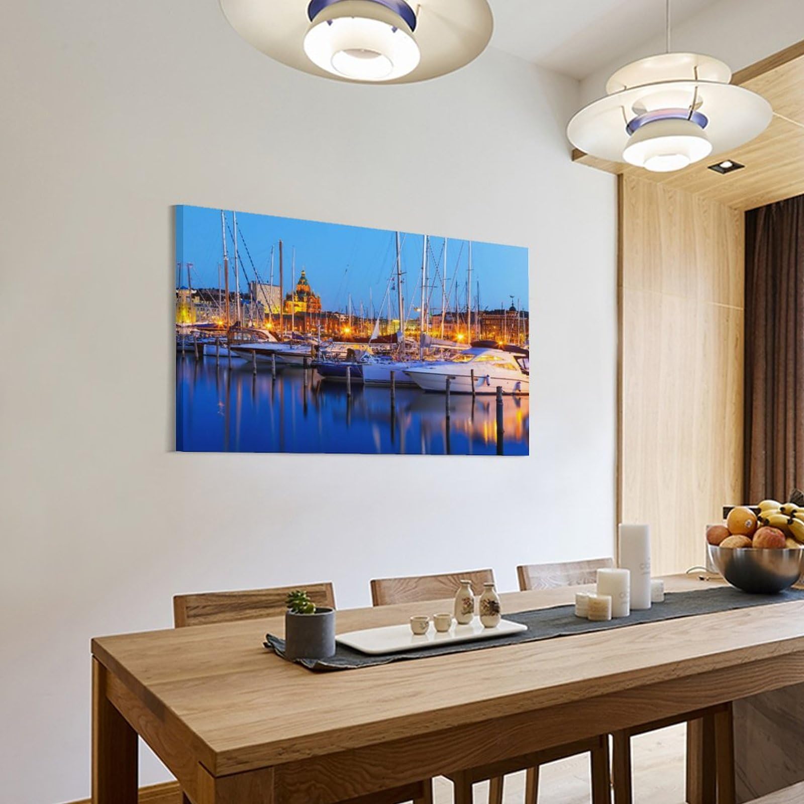 Amazon.co.jp: 自然風景ポスター帆船 ヨットハーバー マリーナ