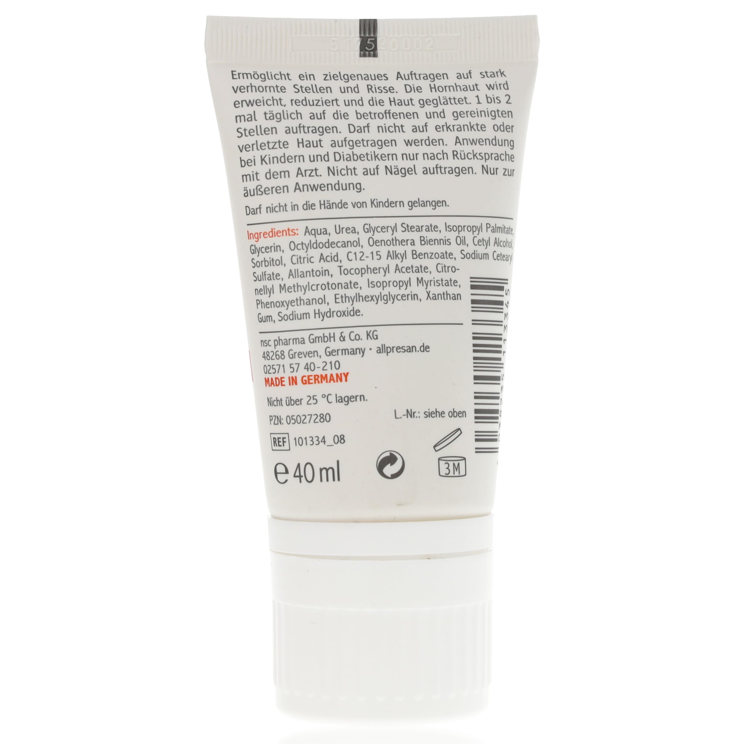 ALLPRESAN Fu spezial 4 Hornhautreduziercreme, 40 ml Cream - Image 2