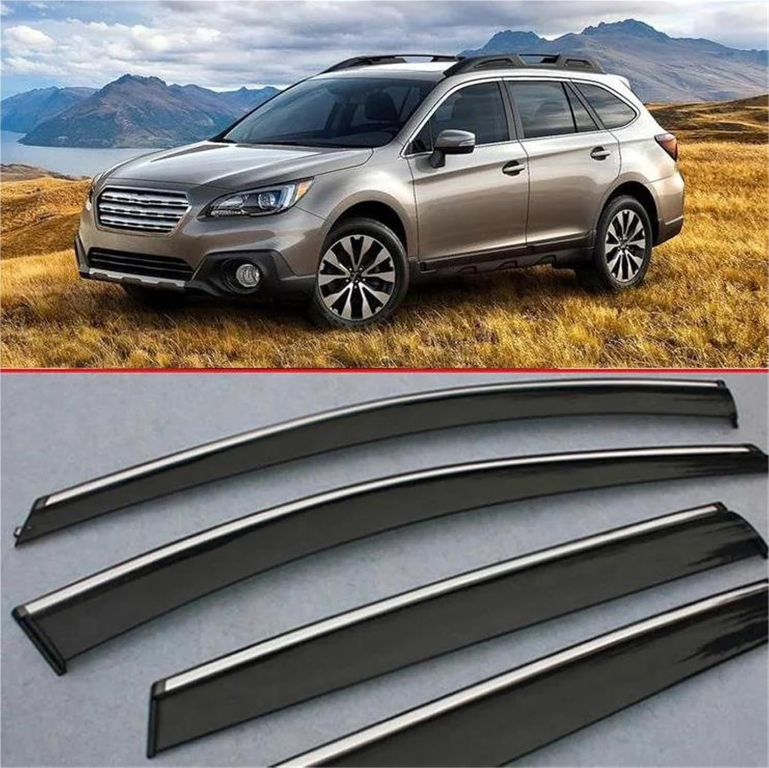 スバル レガシィ アウトバック BS9 ウィンドウバイザー 4枚セット 純正