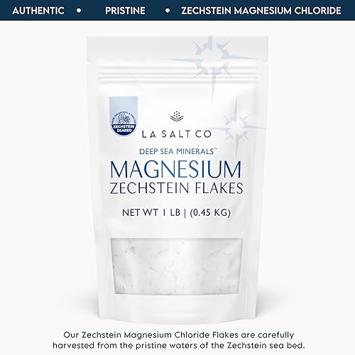Miniatura 7 de Deep Sea Minerals - Escamas de baño de magnesio, Zechstein en el interior, alternativa de baño natural a la sal de Epsom  Baño de cuerpo y pies de