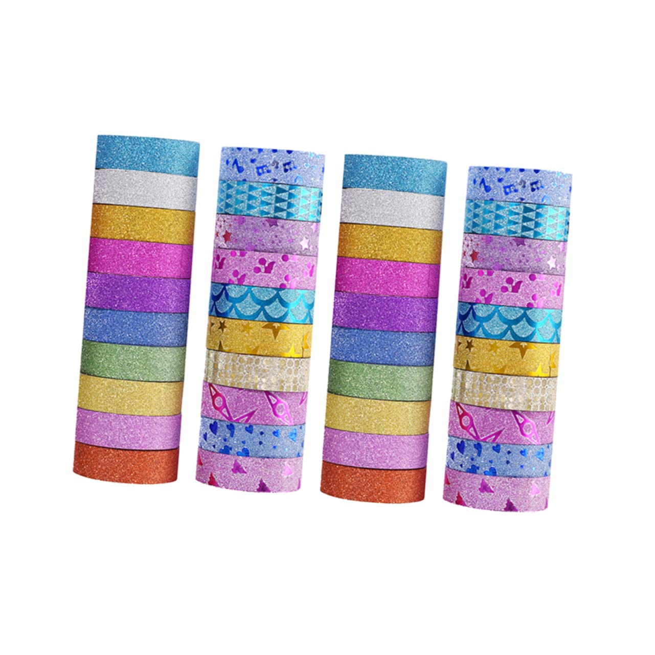 80rotoli Adesivo Decorativo Glitterato Autoadesiva Scrapbooking Decorazione e Lavoretti Creativi Per Scuola e