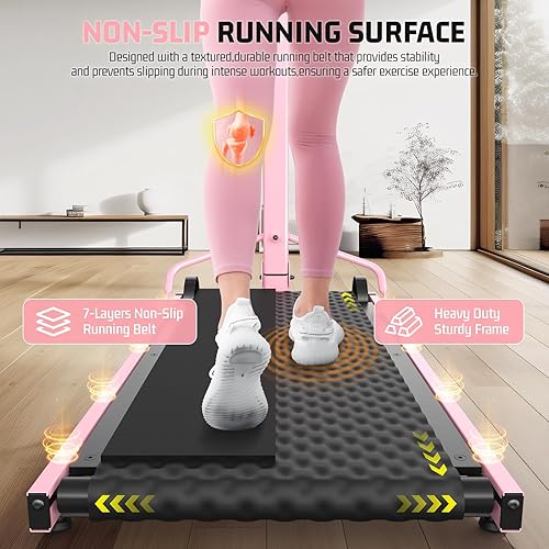 Miniatura 5 de Cinta de correr inclinada al 15% con estación de trabajo de escritorio, motor de 3.5 HP, capacidad de 450 libras, cinta de correr plegable Bluetooth