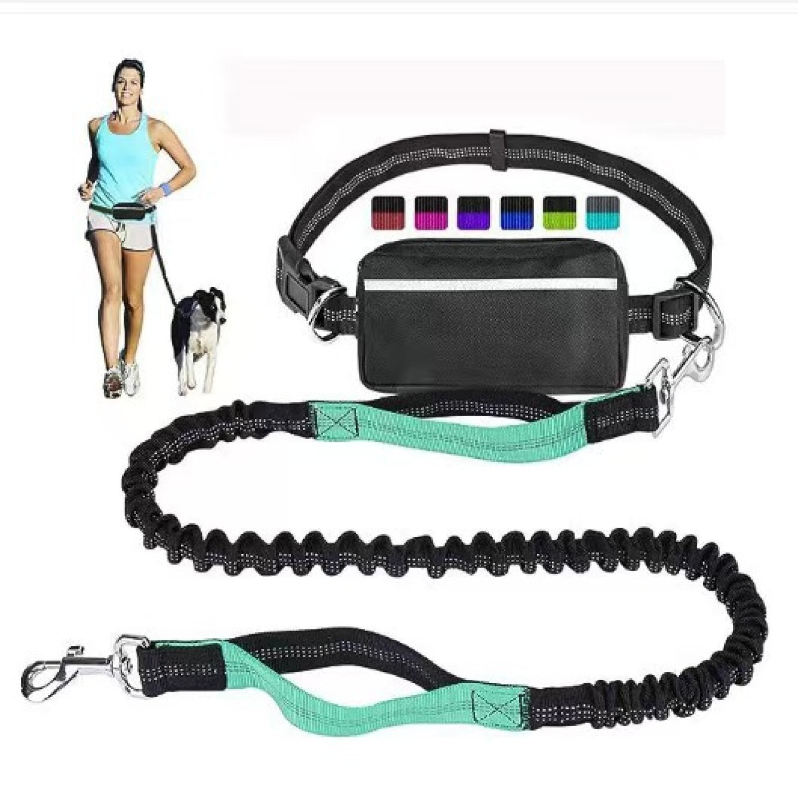 Pet Supplies Ceinture de course multifonction réfléchissante pour chien Laisse élastique pour chien