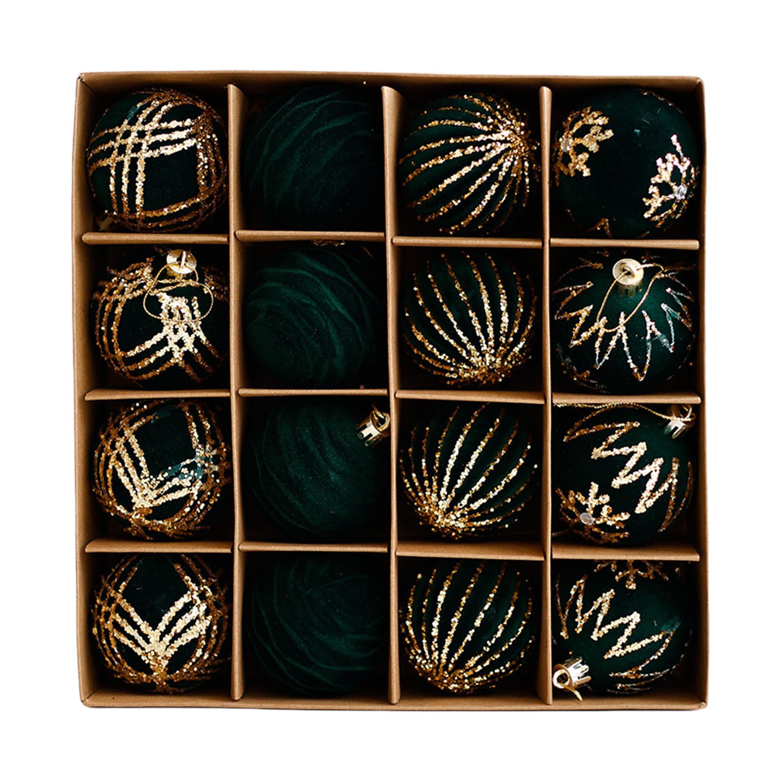 carotoe Of 16 Stylish Christmas Tree Baubles Pendant Colorful Christmas Holidays Decorations Festival Tree Embellishments Bulbs