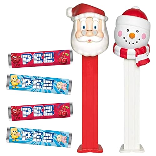 Miniatura 6 de Needzo Adorno dispensador de dulces de Papá Noel de Navidad, caramelos de repuesto de sabores surtidos, juego de regalo navideño para niños o niñas,
