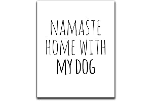 Moonlight Makers Funny Wall Decor with Sayings: Namaste Home with My Dog