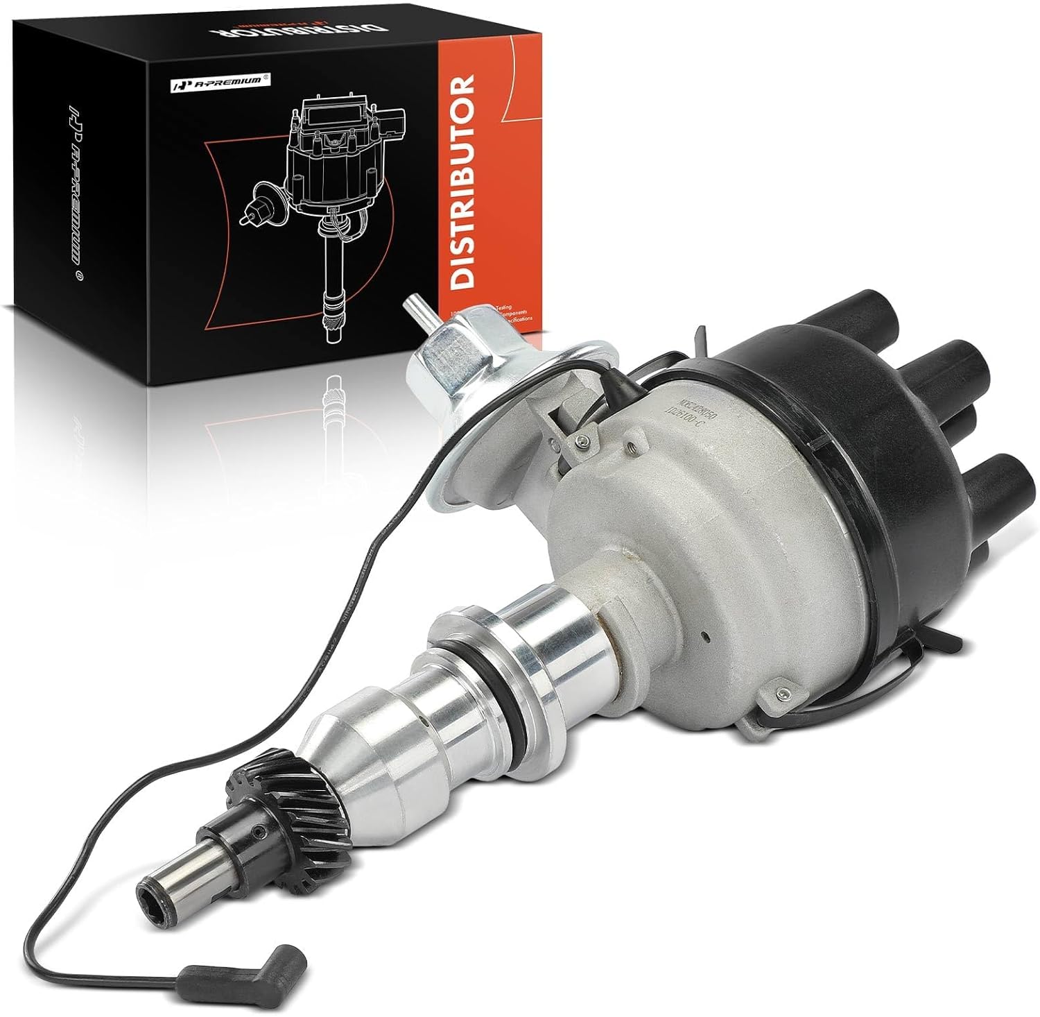 A-Premium Ignition Distributor Compatible with Ford F-100, F-150, F-250, F-350, E-100 E-150 E-200 E-250 E-300 E-350 Econoline Club Wagon, Bronco, Country Sedan, Custom 500, Galaxie 500, P-350, P-400