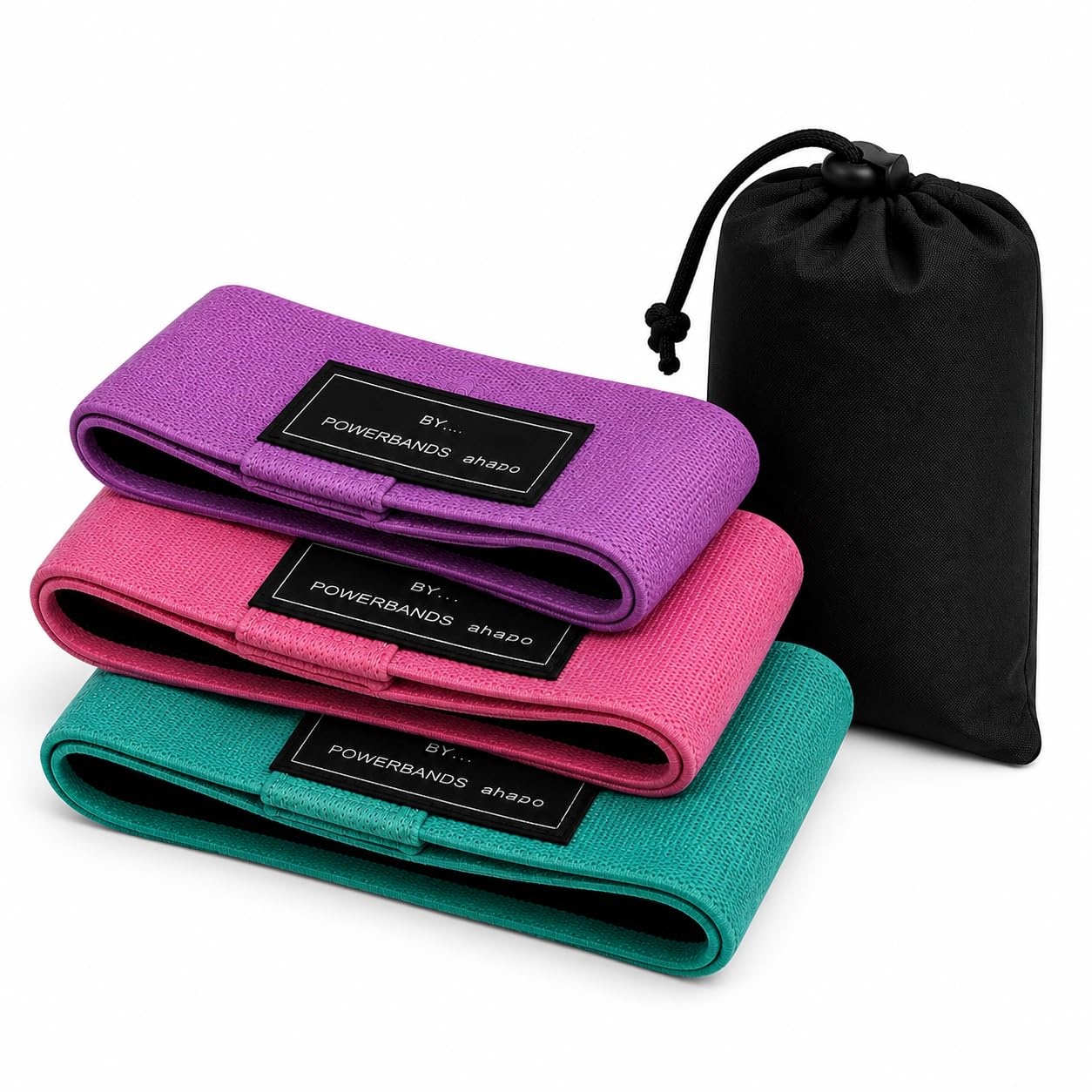 Kit 3 Faixas Elásticas de Tecido Premium para Exercícios – Mini Bands Antideslizantes com