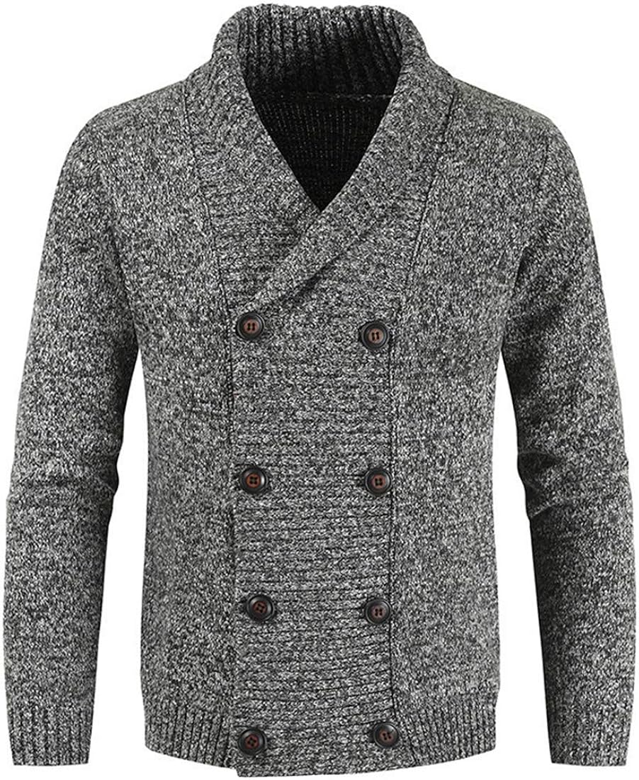 Cardigan Men Coat Men Double Breasted Comfortable Trendy Knitting Men
