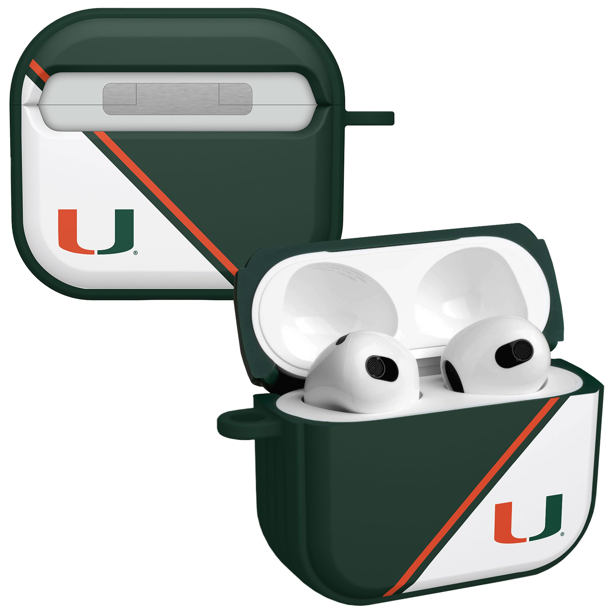 Affinity Bands Miami Hurricanes Champion Series HDX Case Cover Compatible with Apple AirPods Generation 3