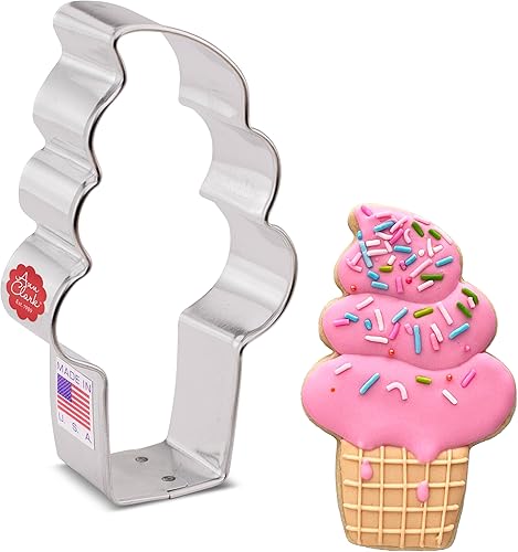 Miniatura 12 de Ann Clark - Cortadores de galletas de dulces y dulces, 5 unidades, hechos en los Estados Unidos, cono de helado, cupcake, dulces, cupcakes,