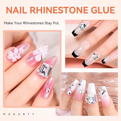Vista 56 de Makartt Arte de uñas en gel 3D, pegamento de gel para esculpir para dibujar, moldear, escultura, gemas y decoración, esmalte de gel transparente que