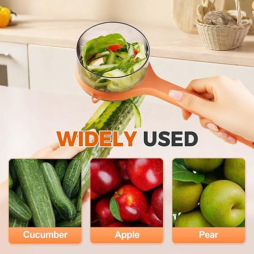 Miniatura 4 de Pelador de verduras con contenedor, 2025 nuevo con caja de almacenamiento para cocina, pelador especial de frutas, herramienta multifuncional 2 en 1