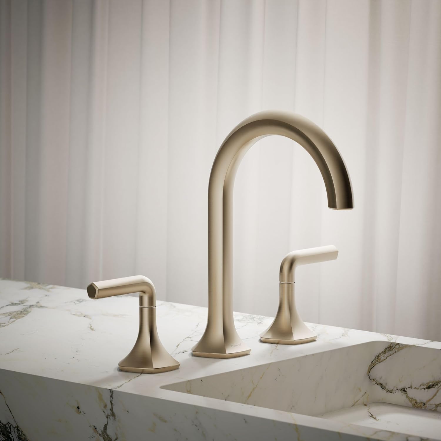 Kohler 27008-BV Occasion® Bathroom Sink Faucet spout with Cane Design, 1.2 gpm, Vibrant Brushed Bronze