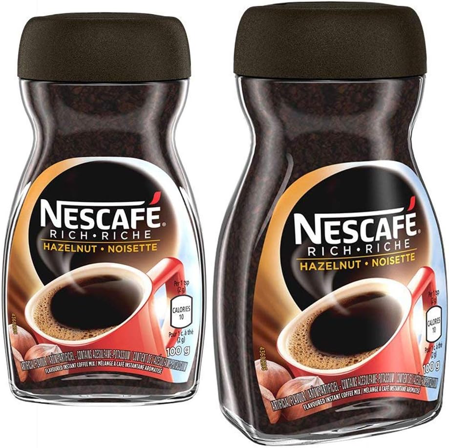 NESCAFÉ Rich Hazelnut, Instant Coffee, 100g Jar | 2- Pack