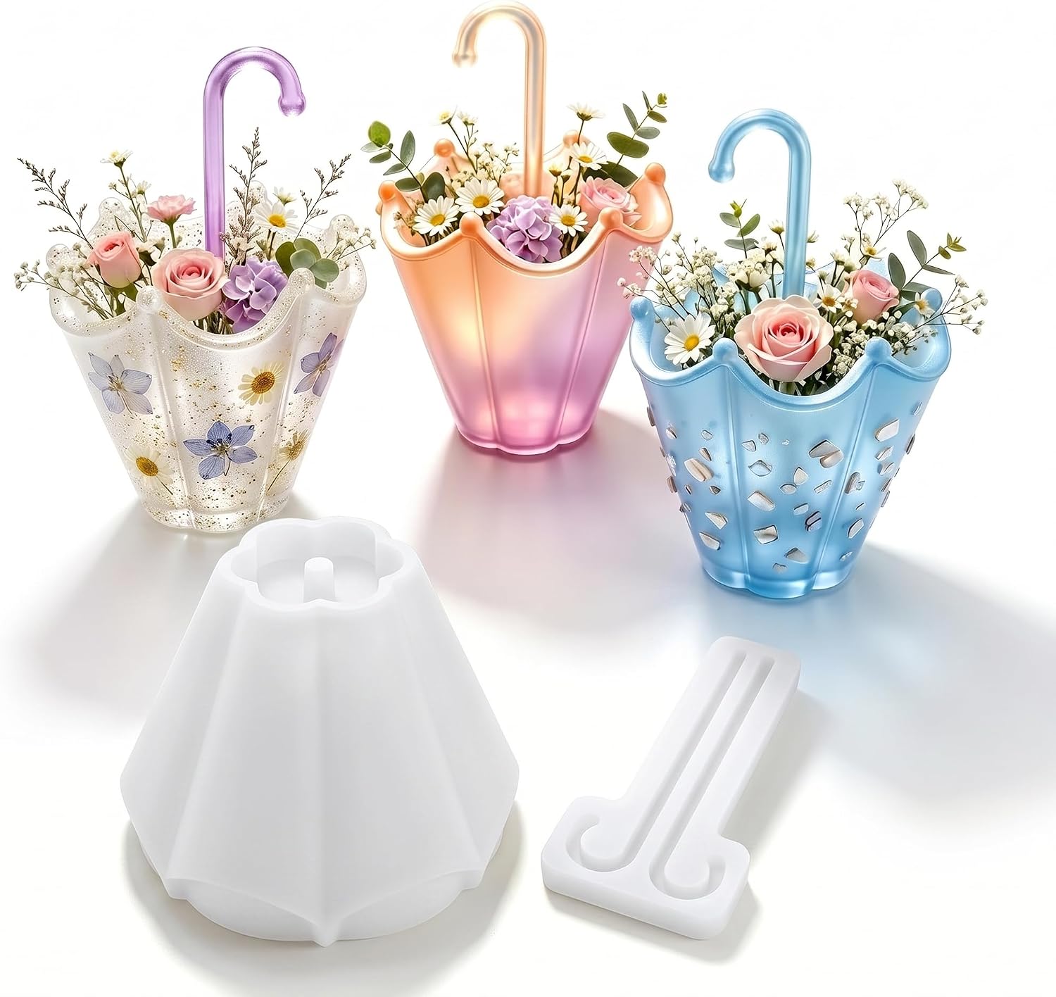 Umbrella Epoxy Resin Molds, Weather Silicone Candle Holder Molds